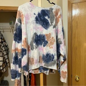 PINK Tie Dye Crewneck